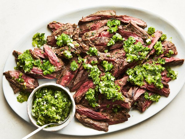 Grilled steak with sauce rof [Yewande Komolafe]