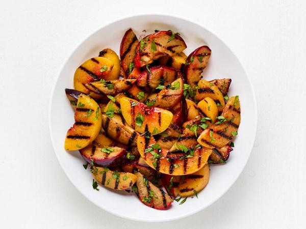Grilled stone fruit with cumin