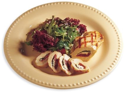Grilled stuffed chicken breasts