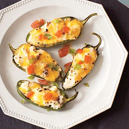 Grilled stuffed jalapeños