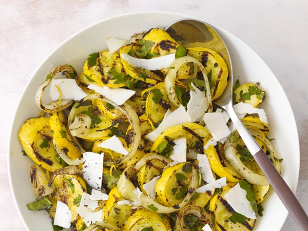 Grilled summer squash