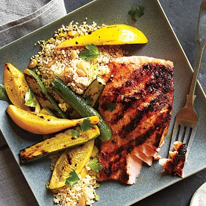 Grilled summer squash