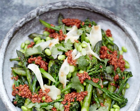 Grilled summer veg salad with moromi miso