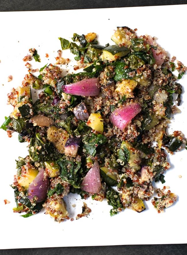 Grilled summer vegetable and quinoa salad