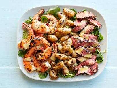 Grilled surf and turf salad