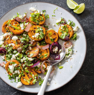 Grilled sweet potato salad