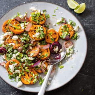 Grilled sweet potato salad