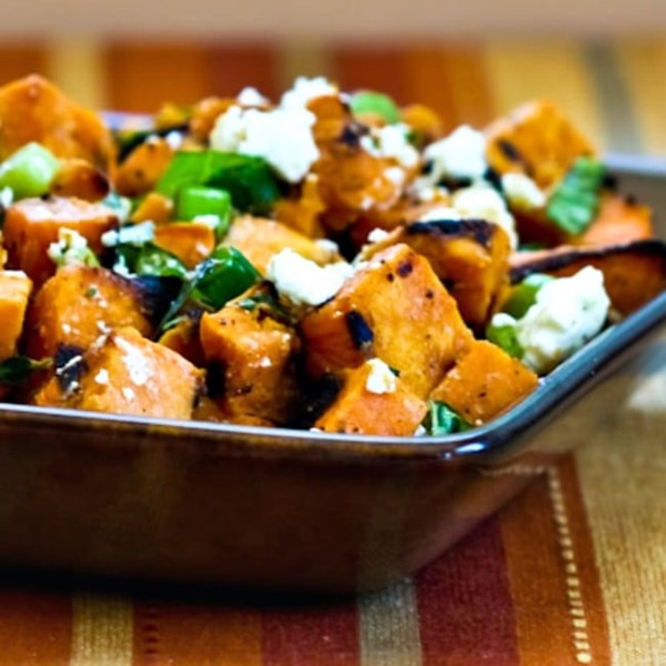 Grilled sweet potato salad