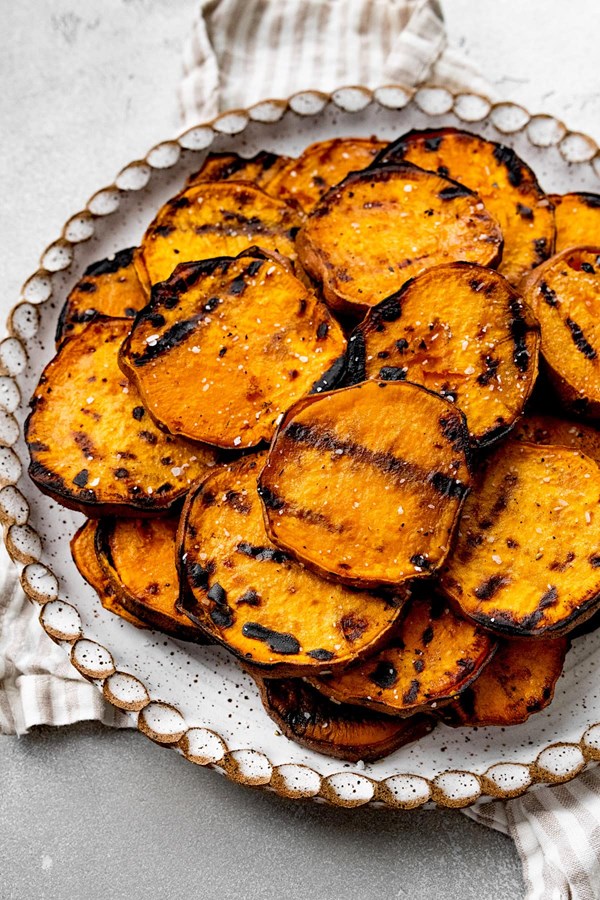 Grilled sweet potatoes