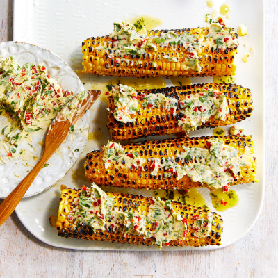Grilled sweetcorn with chilli butter