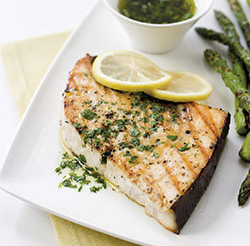 Grilled swordfish steaks