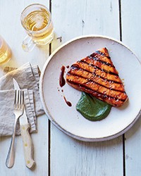 Grilled swordfish with miso sauce