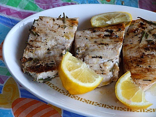 Grilled swordfish with rosemary