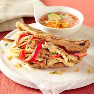 Grilled Thai chicken sandwich
