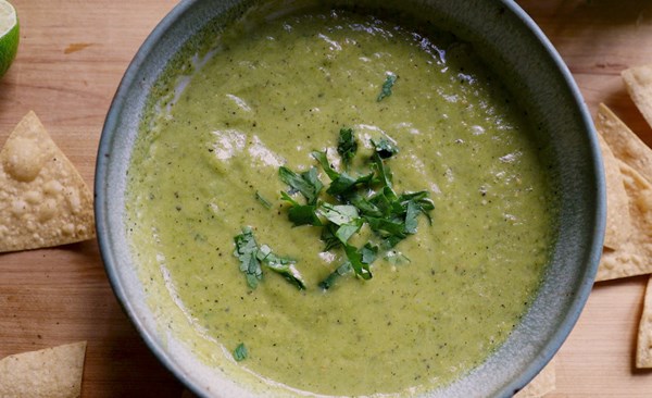 Grilled tomatillo salsa