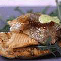 Grilled trout with fennel mayonnaise