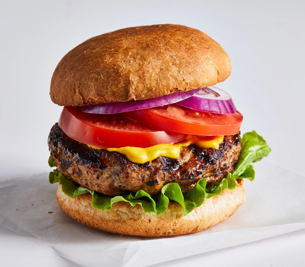 Grilled turkey burgers