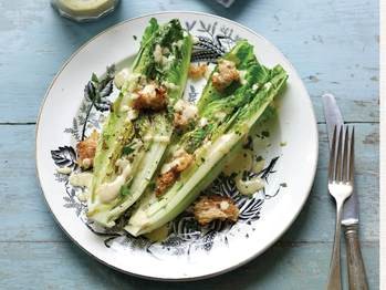 Grilled vegan Caesar salad