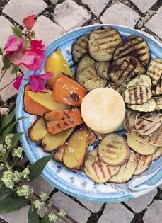 Grilled vegetable & cheese platter