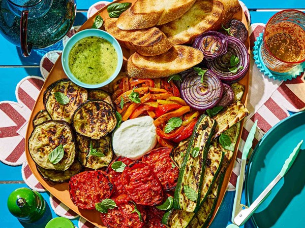 Grilled vegetable board