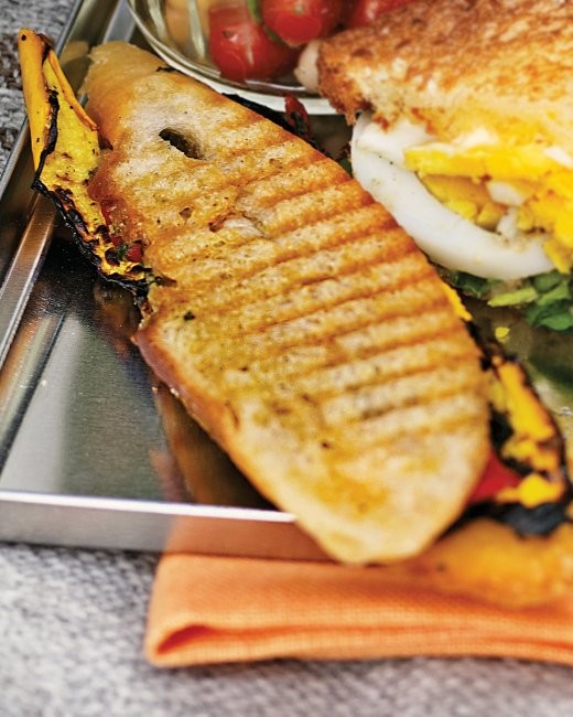 Grilled-vegetable panini