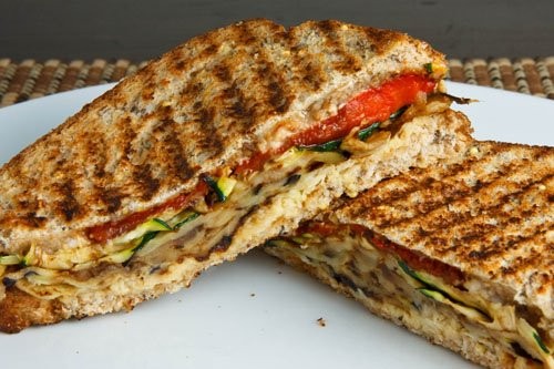 Grilled vegetable panini