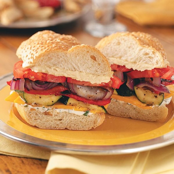 Grilled vegetable sandwiches 