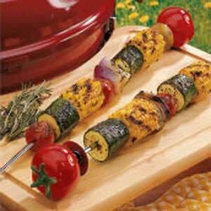 Grilled vegetable skewers