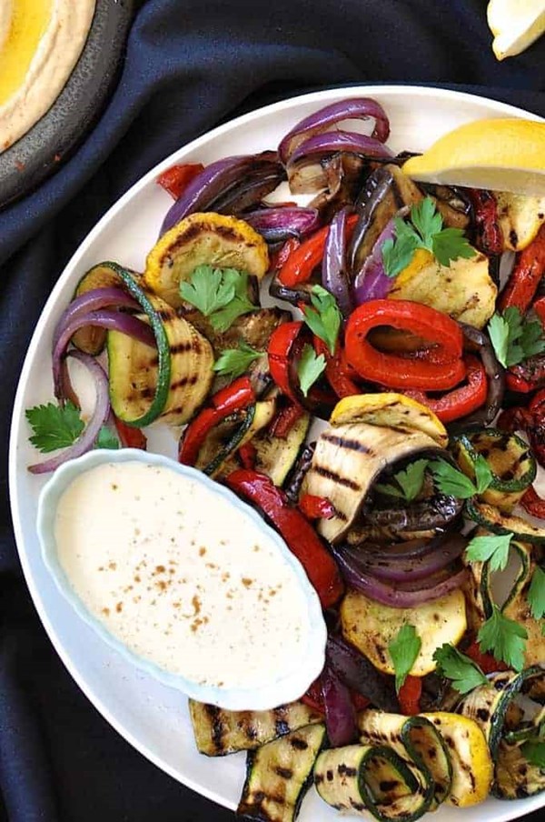 Grilled vegetables platter