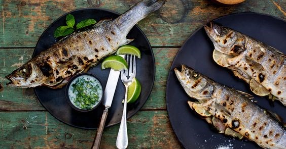 Grilled whole fish with lemongrass, chiles and coconut