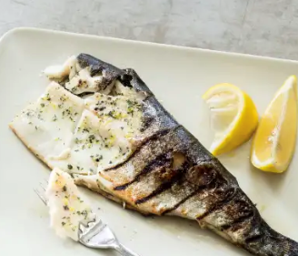 Grilled whole trout with lime and coriander
