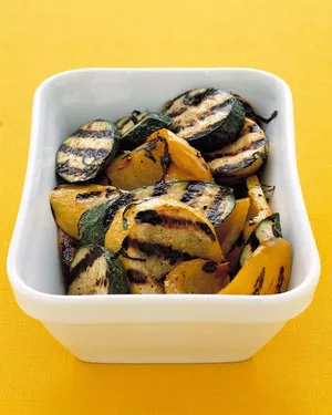 Grilled zucchini and squash