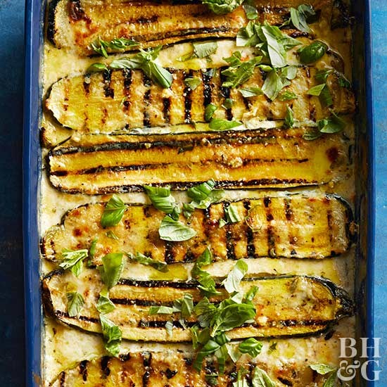 Grilled zucchini Parmigiana