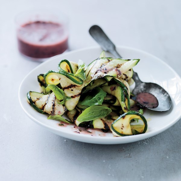 Grilled zucchini with blueberry-habanero salsa [Roy Choi]