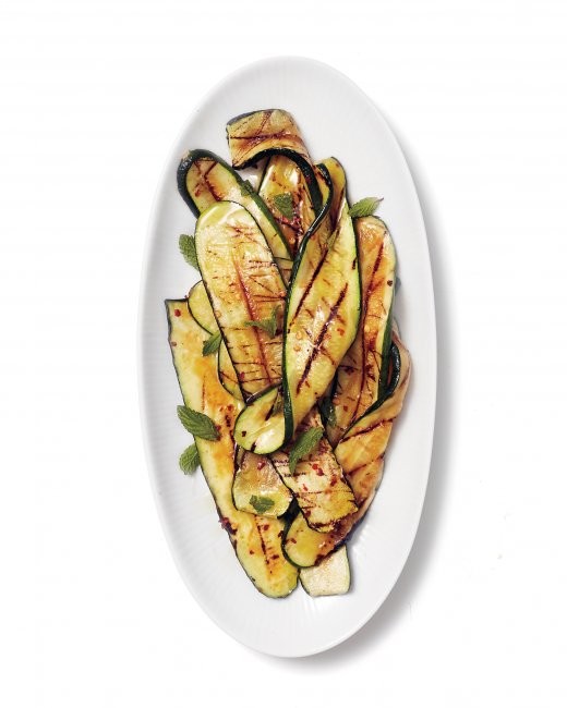 Grilled zucchini with sherry vinegar