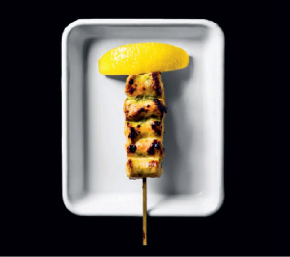 Grilling: green miso breast
