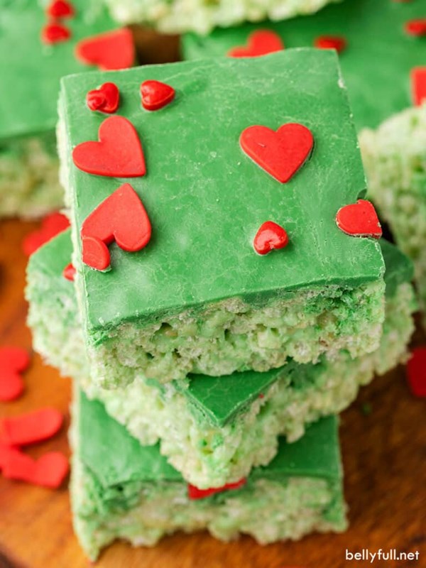 Grinch Rice Krispie treats