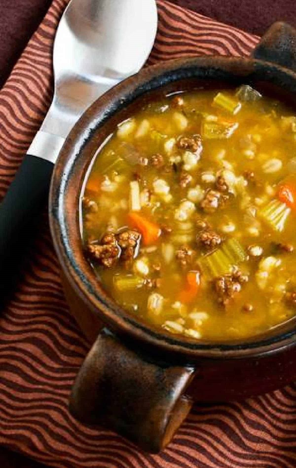 Ground beef barley soup