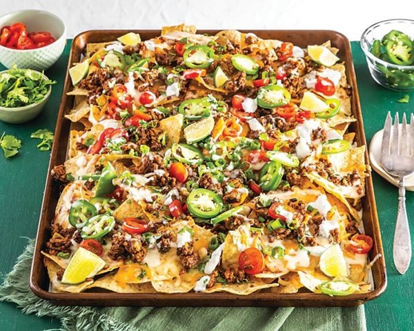 Ground beef nachos