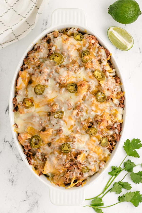 Ground beef nachos