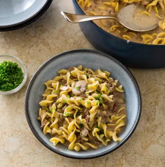 Ground beef Stroganoff