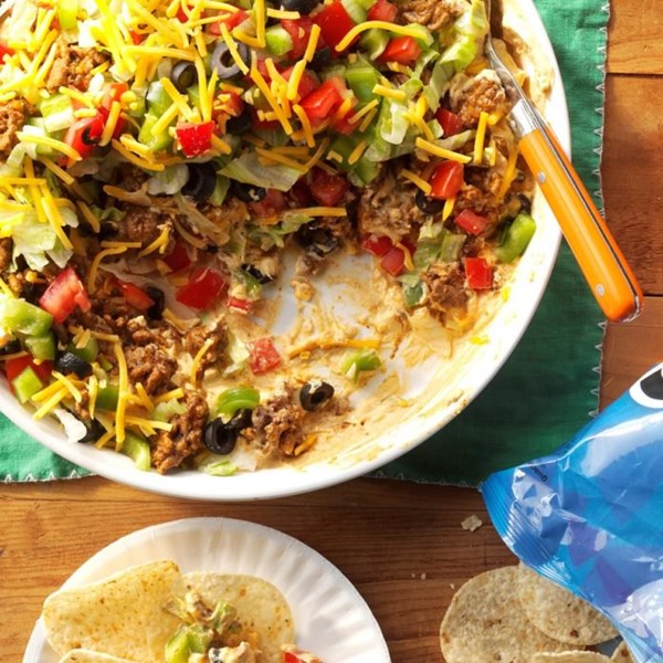 Ground beef taco dip