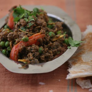 Ground lamb and peas in yogurt (Keema matar)