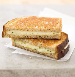 Grown-up grilled cheese sandwiches with Gruyère and chives