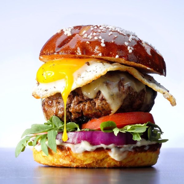 Gruyere & egg burgers
