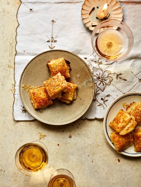 Gruyére and anchovy puffs
