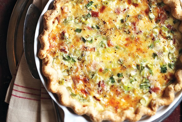 Gruyère and bacon quiche