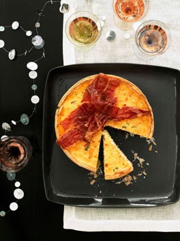 Gruyère and prosciutto sour cream tart