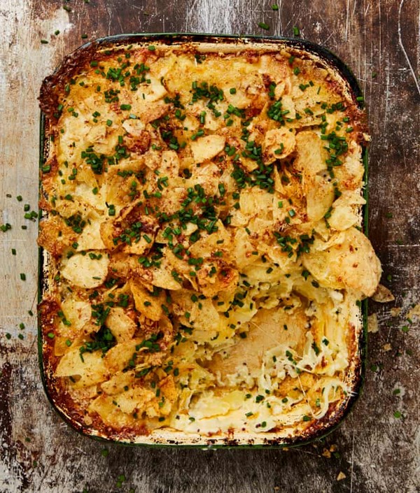 Gruyere and rosemary gratin with crisp topping