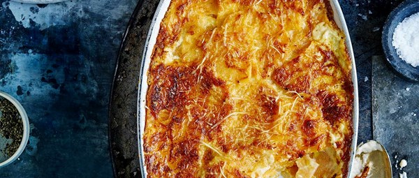 Gruyère and swede gratin